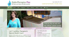 Desktop Screenshot of hydrotherapiesplus.com