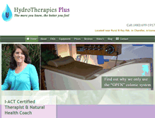 Tablet Screenshot of hydrotherapiesplus.com